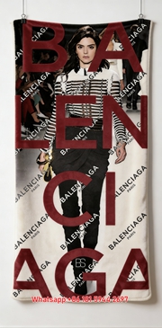 BALENCIAGA Runway Fashion Flannel Sofa Throw Blanket for Wall Decor BA055